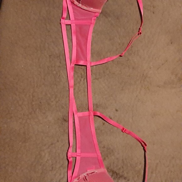 Pink floral double push up bra EUC - Picture 3 of 4